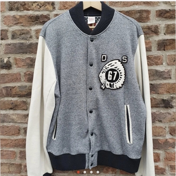 Ralph Lauren Denim Supply Varsity Baseball Jacket L Vgc Indian Chief - Picture 3 of 5